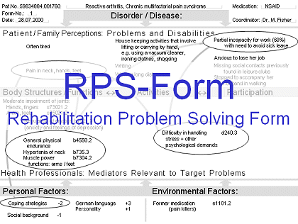 RehabNET - Produkte -> RehabNET RPS-Form, ICF